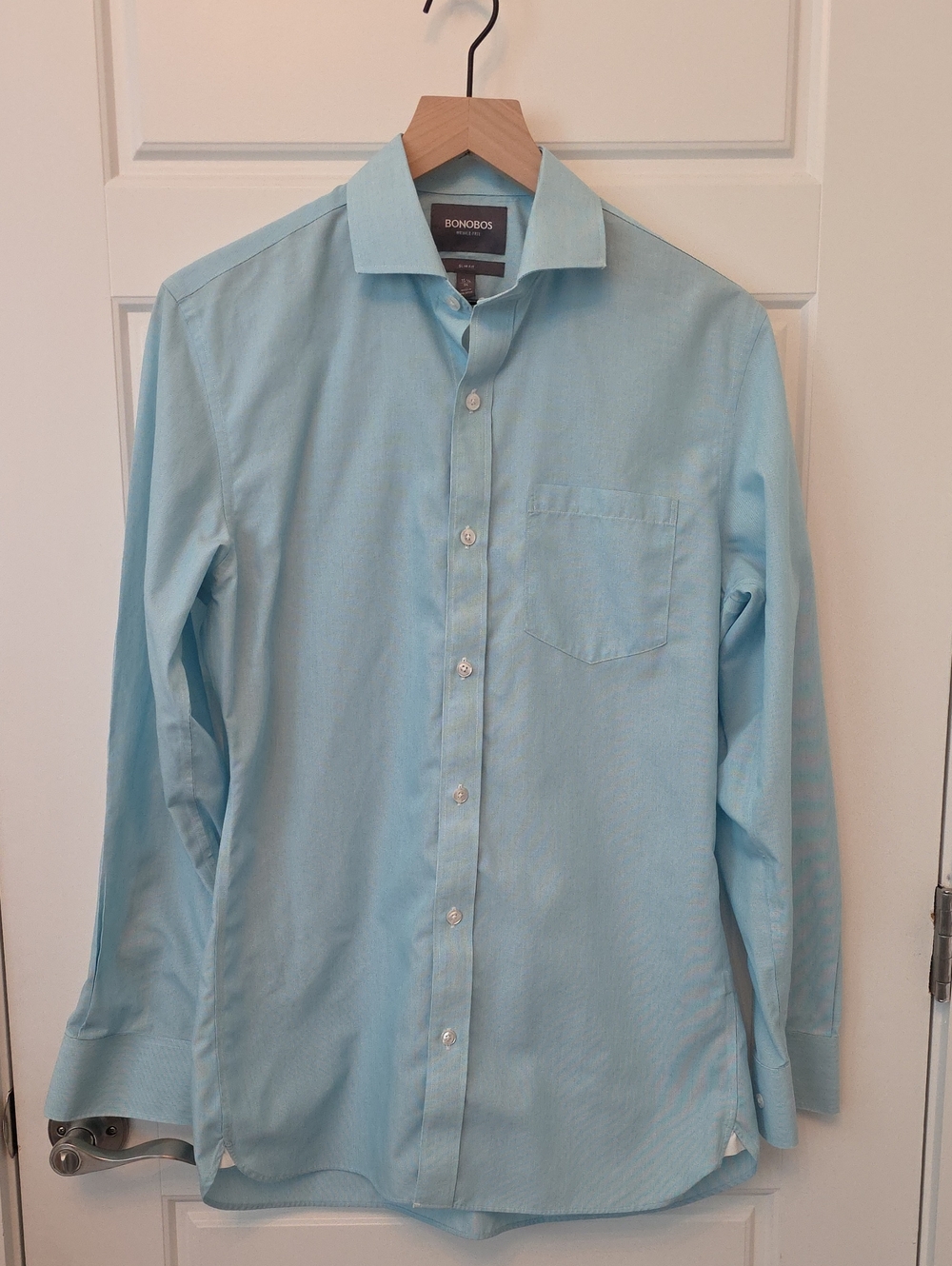 Bonobos Slim Fit Wrinkle-Free Dress Shirt - Light Blue - 15.5 / 34